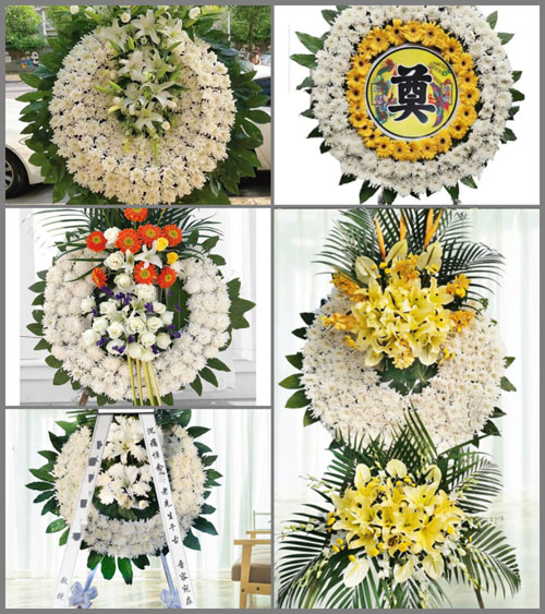 四川成都彭州市葛仙山镇百顺村花圈速递